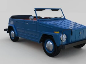 vw 181 thing with interior 3D Model