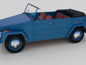 vw 181 thing with interior 3D Model