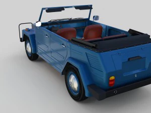 vw 181 thing with interior 3D Model