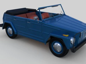 vw 181 thing with interior 3D Model