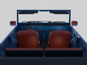 vw 181 thing with interior 3D 模型