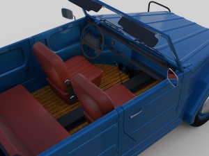 vw 181 thing with interior 3D 模型