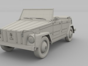 vw 181 thing with interior 3D 模型