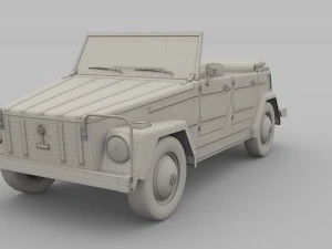 vw 181 thing with interior 3D Model