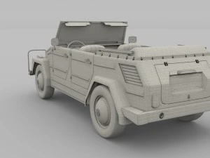 vw 181 thing with interior 3D Model