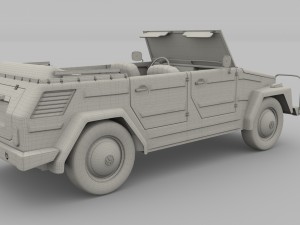 vw 181 thing with interior 3D 模型