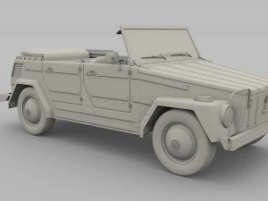 vw 181 thing with interior 3D Model
