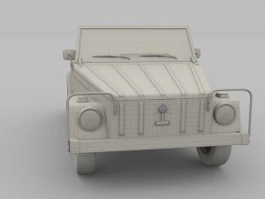 vw 181 thing with interior 3D Model