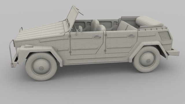 vw 181 thing with interior 3D Model in Old Cars 3DExport