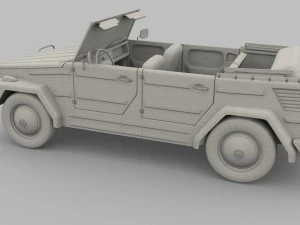 vw 181 thing with interior 3D Model