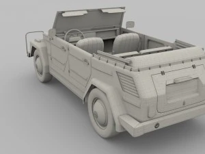 vw 181 thing with interior 3D Model