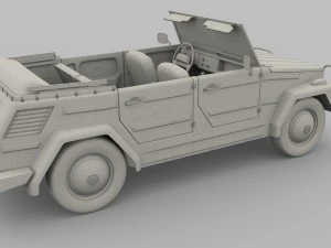 vw 181 thing with interior 3D Model