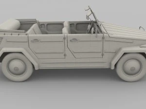 vw 181 thing with interior 3D Model