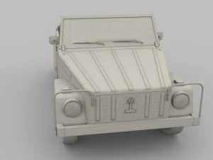 vw 181 thing with interior 3D Model