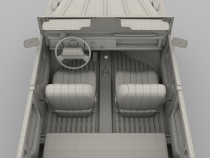 vw 181 thing with interior 3D 模型