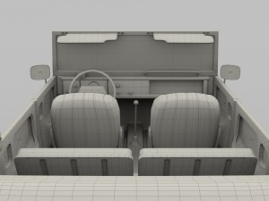 vw 181 thing with interior 3D 模型