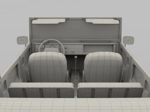 vw 181 thing with interior 3D Model