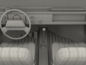 vw 181 thing with interior 3D 模型