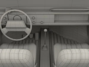 vw 181 thing with interior 3D Model
