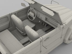 vw 181 thing with interior 3D 模型