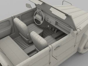 vw 181 thing with interior 3D Model