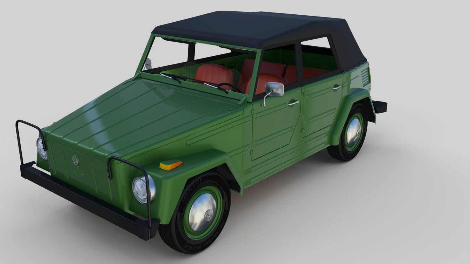vw type 181 with interior top up 3D Model .c4d .max .obj .3ds .fbx .stl .blend