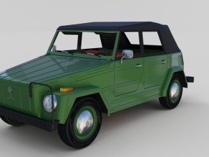 vw type 181 with interior top up 3Dモデル