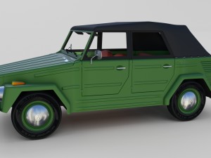 vw type 181 with interior top up 3Dモデル
