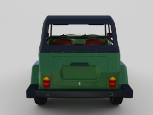 vw type 181 with interior top up 3Dモデル