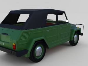 vw type 181 with interior top up 3Dモデル
