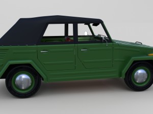 vw type 181 with interior top up 3Dモデル