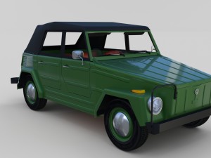 vw type 181 with interior top up 3Dモデル