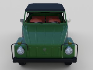 vw type 181 with interior top up 3Dモデル
