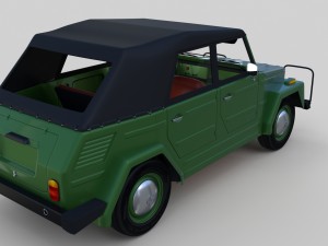 vw type 181 with interior top up 3Dモデル