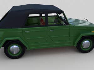 vw type 181 with interior top up 3Dモデル