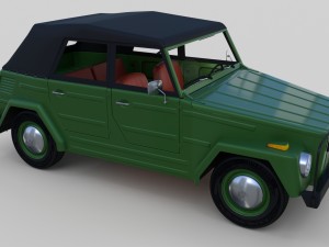 vw type 181 with interior top up 3Dモデル