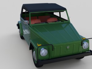 vw type 181 with interior top up 3Dモデル