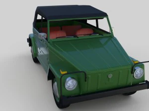 vw type 181 with interior top up 3D Model