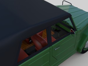 vw type 181 with interior top up 3Dモデル