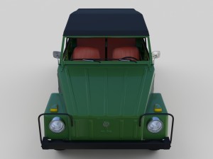 vw type 181 with interior top up 3Dモデル