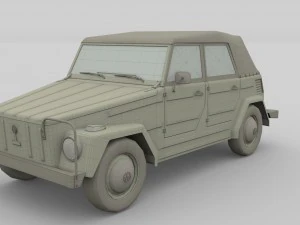 vw type 181 with interior top up 3D Model
