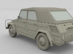 vw type 181 with interior top up 3D Model