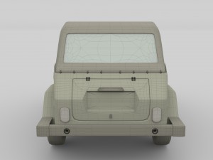 vw type 181 with interior top up 3Dモデル