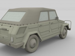 vw type 181 with interior top up 3Dモデル