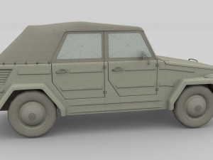 vw type 181 with interior top up 3Dモデル