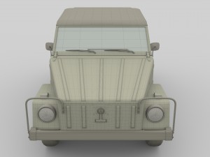 vw type 181 with interior top up 3Dモデル