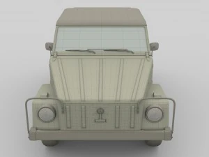 vw type 181 with interior top up 3D Model
