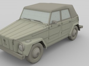 vw type 181 with interior top up 3Dモデル