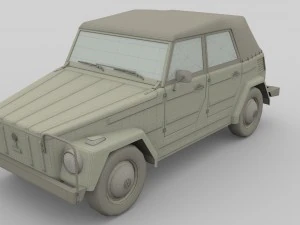 vw type 181 with interior top up 3D Model