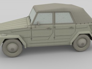 vw type 181 with interior top up 3Dモデル
